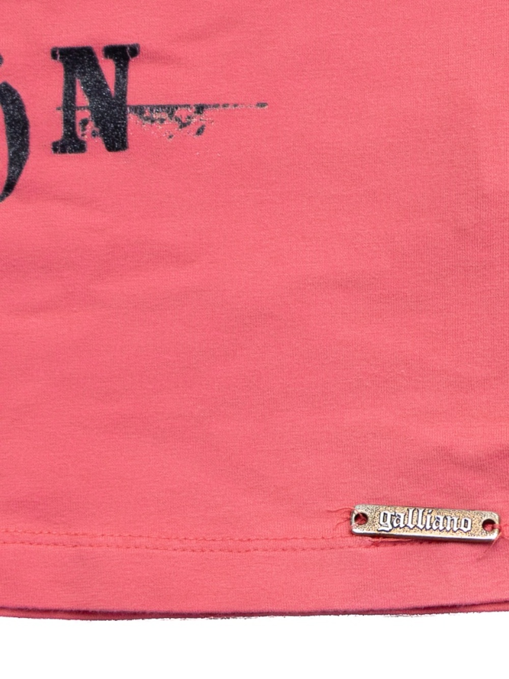 Galliano Women’s Pink "I love to write letters to John" Graphic top Size XS - Picture 6 of 8